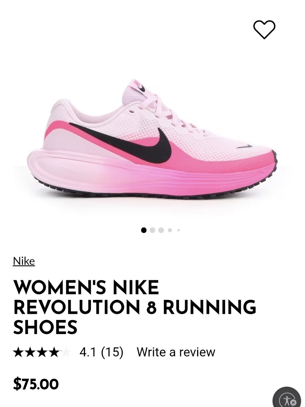 Nike Women's Revolution 8 Running Shoes - Pink